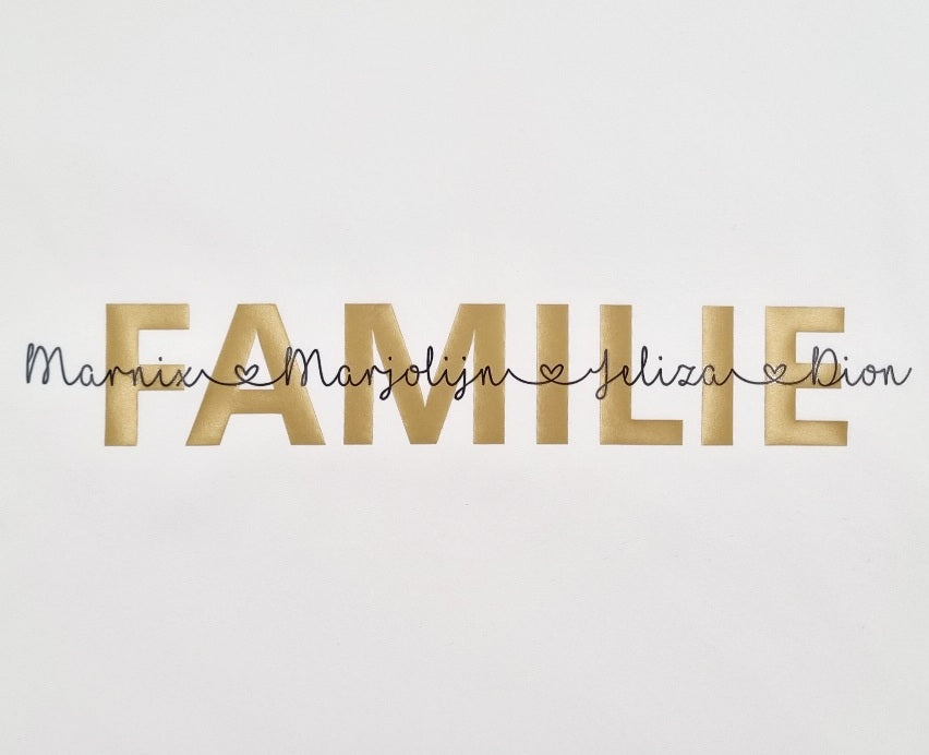 KUSSENHOES | familie/mama/papa/oma/opa + namen (klein)kinderen