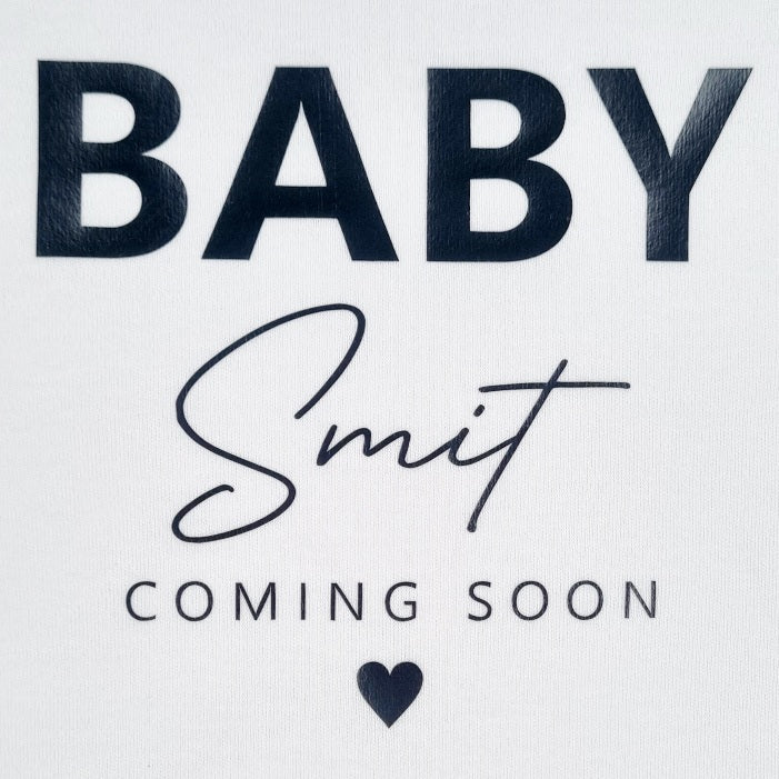 ROMPER | baby coming soon + (achter)naam
