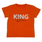 Kinder t-shirt King of Queen met naam – gepersonaliseerd