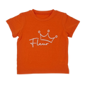 Kinder t-shirt met naam en kroon – gepersonaliseerd shirt