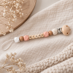 Speenkoord met naam – gepersonaliseerd voor baby