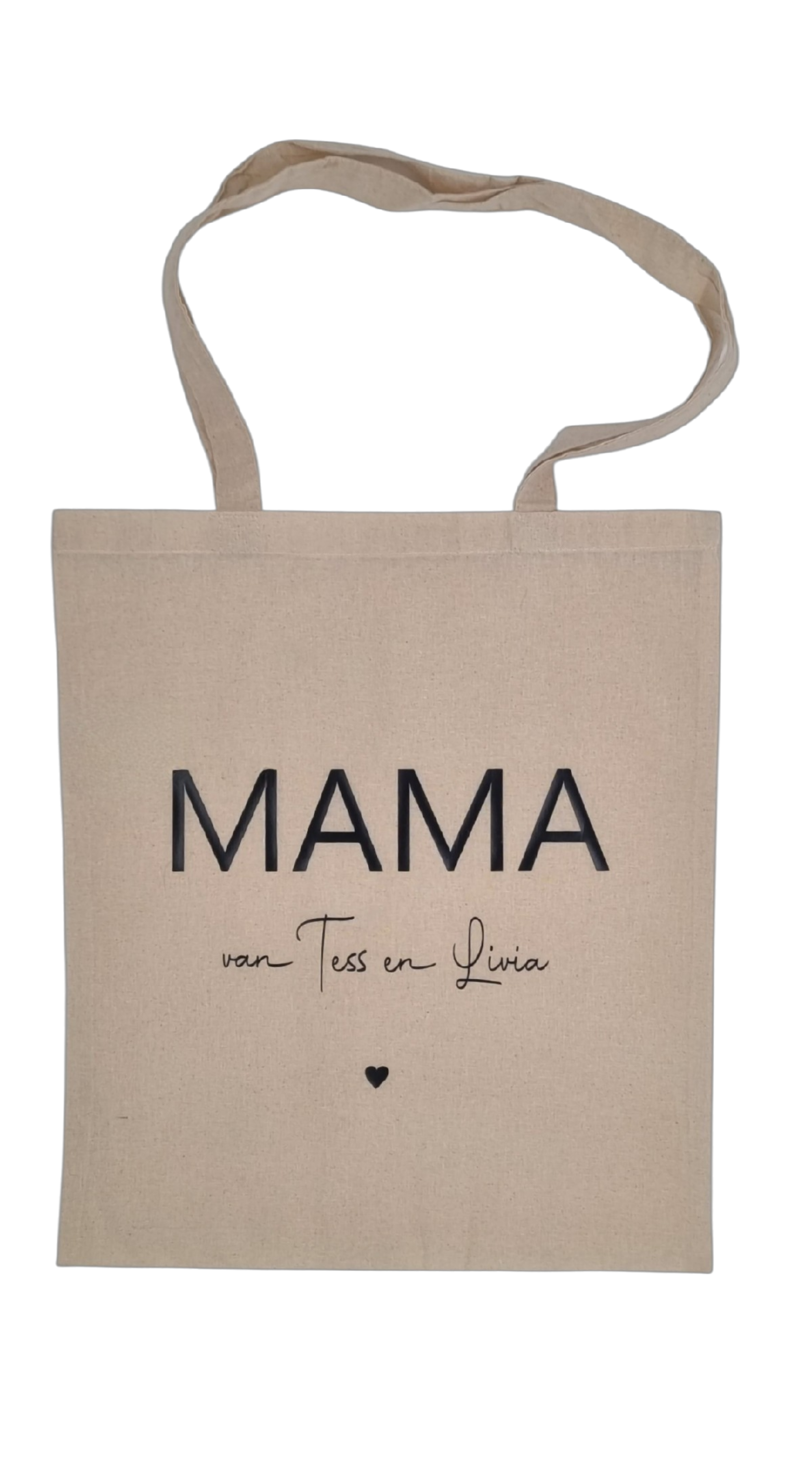 Shopper tas met naam Mama – gepersonaliseerde katoenen tas met persoonlijke tekst, perfect voor dagelijks gebruik of als cadeau