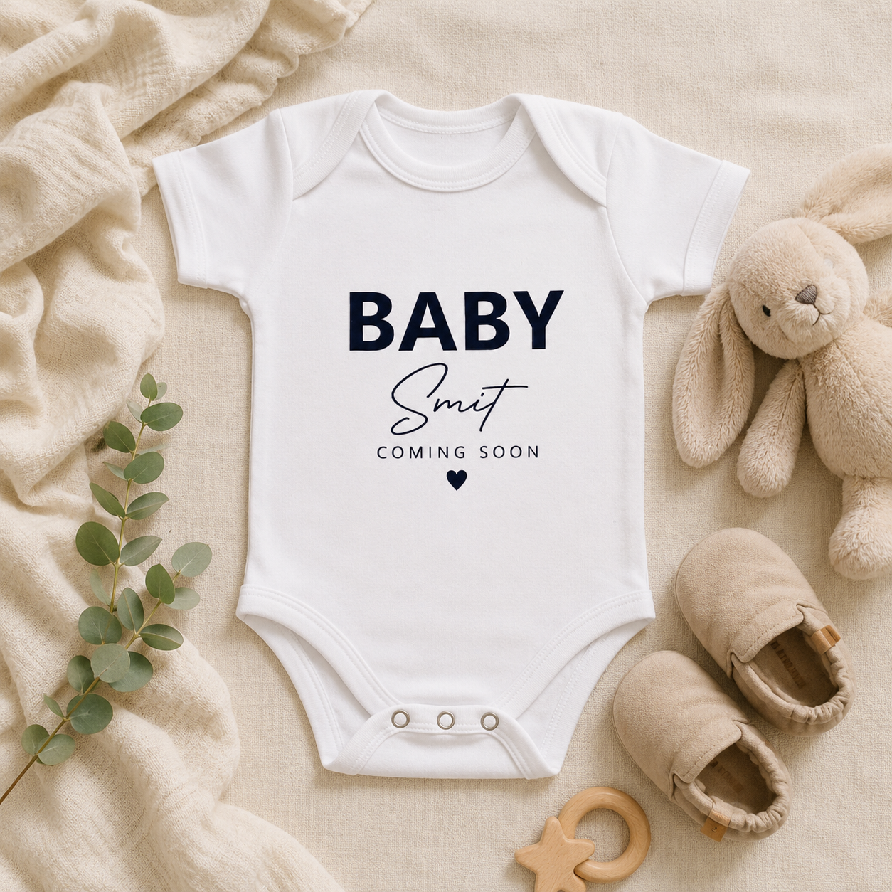 ROMPER | baby coming soon + (achter)naam