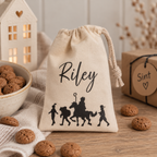 Sinterklaaszakje met naam – Sint & Pieten | Jute of katoen