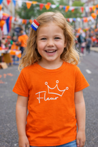 Kinder t-shirt met naam en kroon – gepersonaliseerd shirt